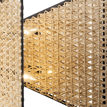 16 Light Chandelier, Matte Black