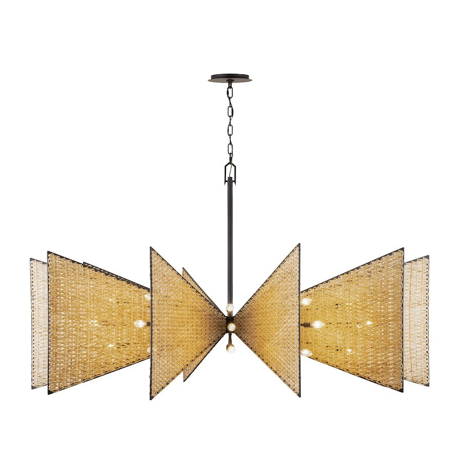30 Light Chandelier, Matte Black