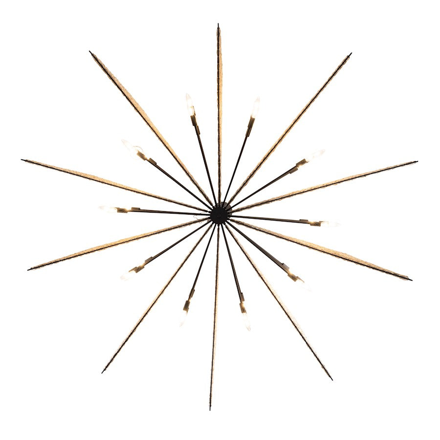 30 Light Chandelier, Matte Black