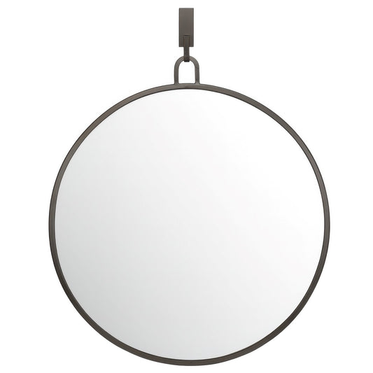 Varaluz Stopwatch Round Accent Wall Mirror, 30"W x 30"H, Bronze