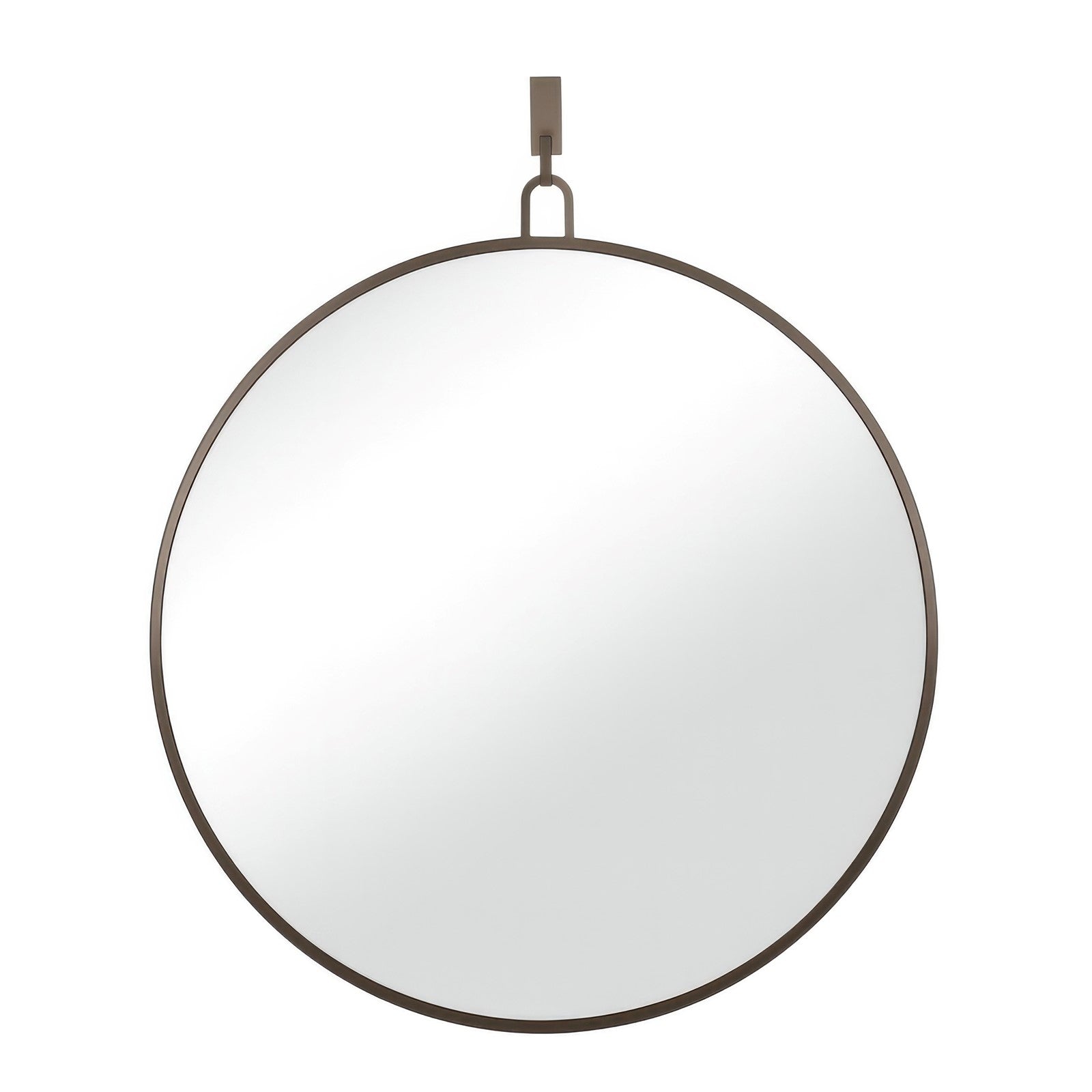 Varaluz Stopwatch Round Accent Wall Mirror, 40"W x 40"H, Bronze