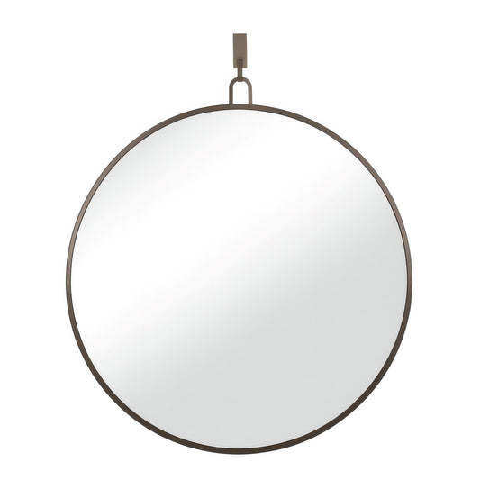 Varaluz Stopwatch Round Accent Wall Mirror, 40"W x 40"H, Bronze