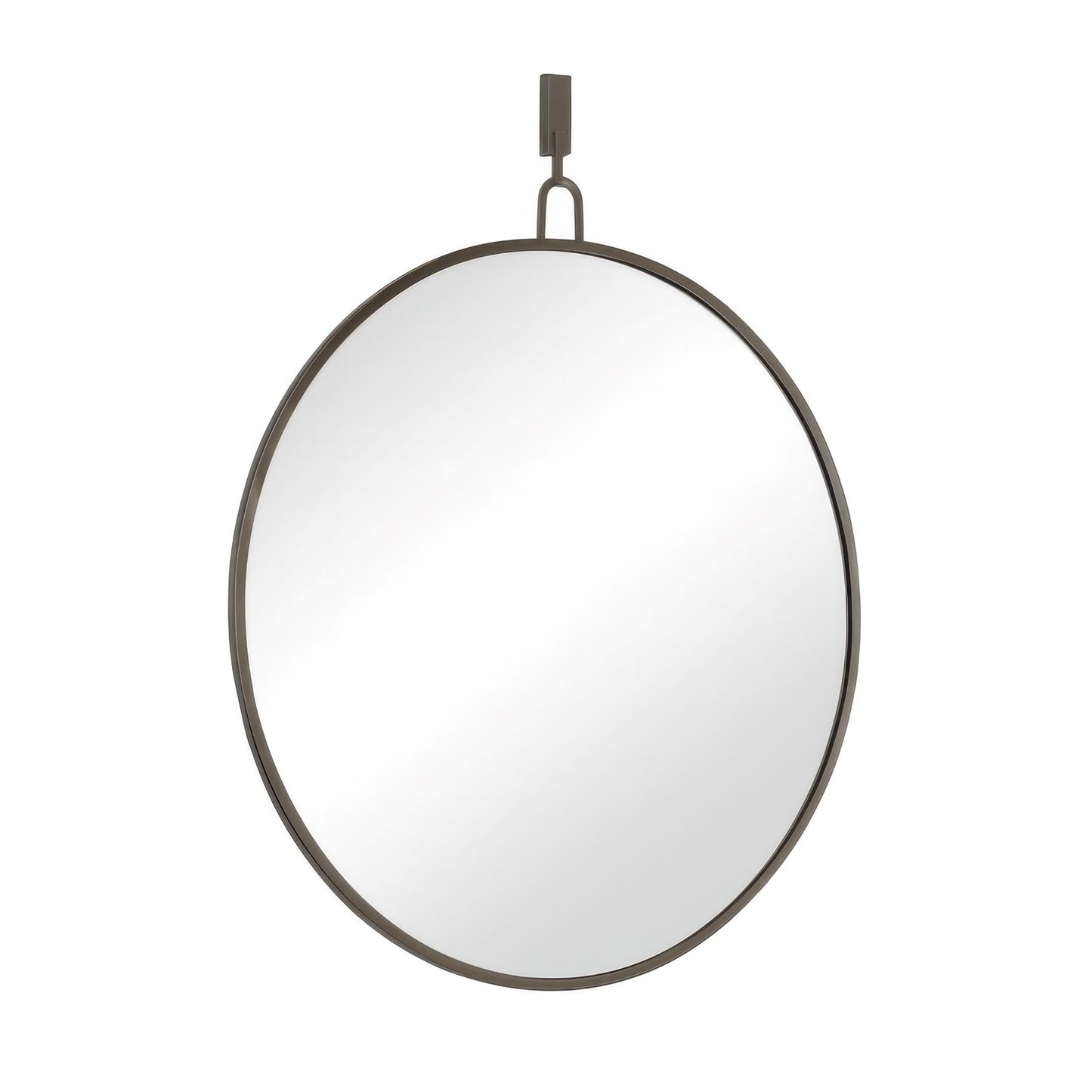 Varaluz Stopwatch Round Accent Wall Mirror, 40"W x 40"H, Bronze