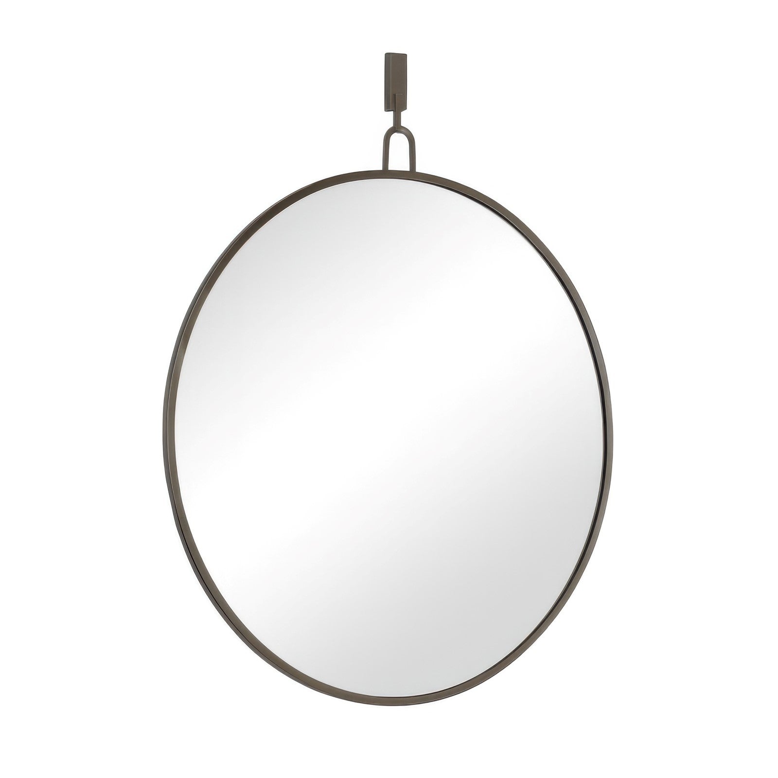 Varaluz Stopwatch Round Accent Wall Mirror, 40"W x 40"H, Bronze