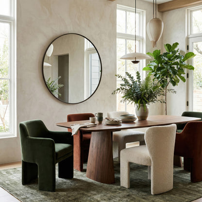 Varaluz Tablet Round Wall Mirror, 50"W x 50"H, Bronze