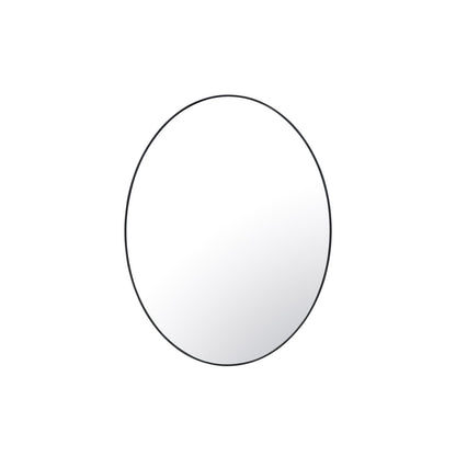 Varaluz Tablet Oval Wall Mirror, 22"W x 30"H, Black