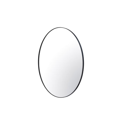 Varaluz Tablet Oval Wall Mirror, 22"W x 30"H, Black