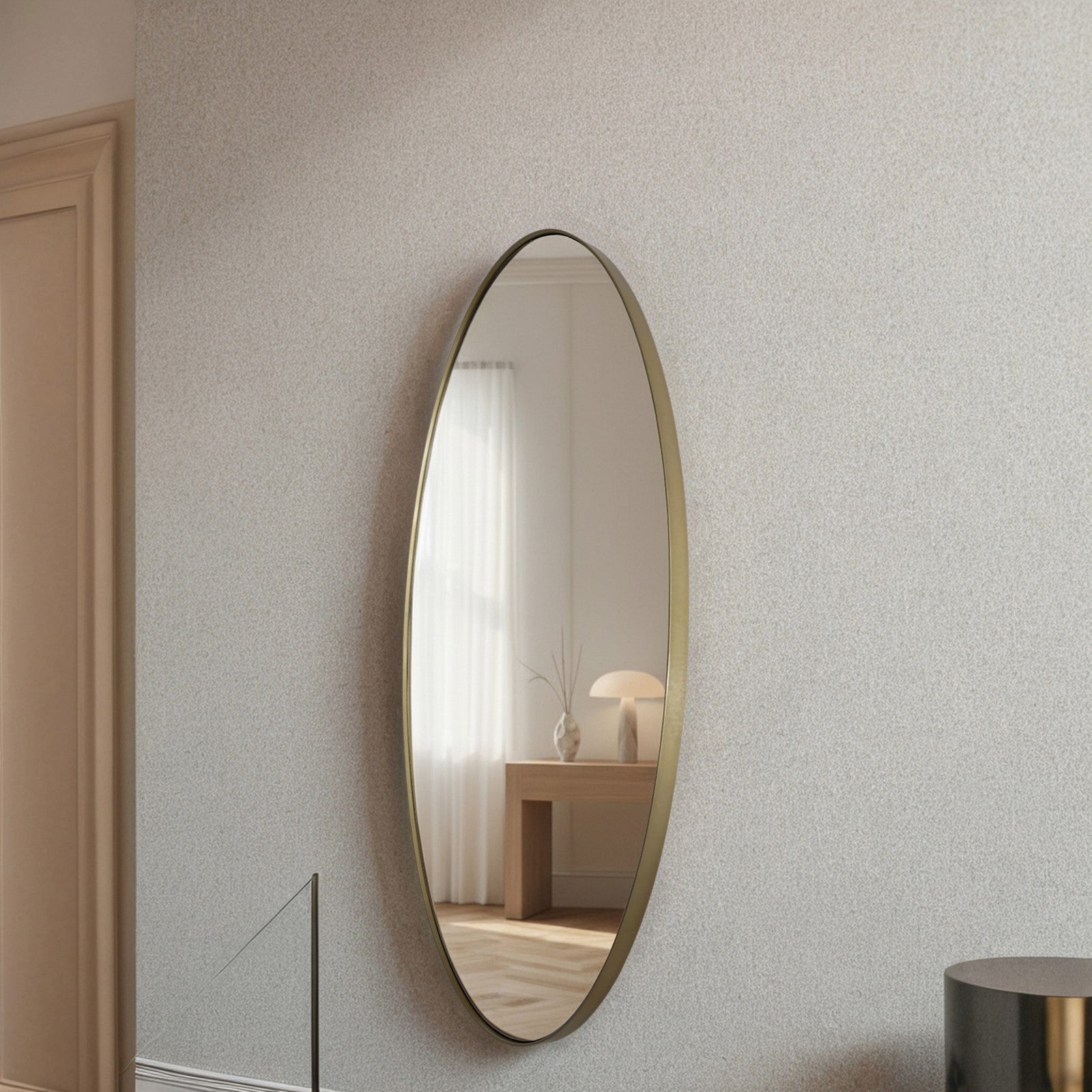 Varaluz Tablet Oval Wall Mirror, 22"W x 30"H, Gold