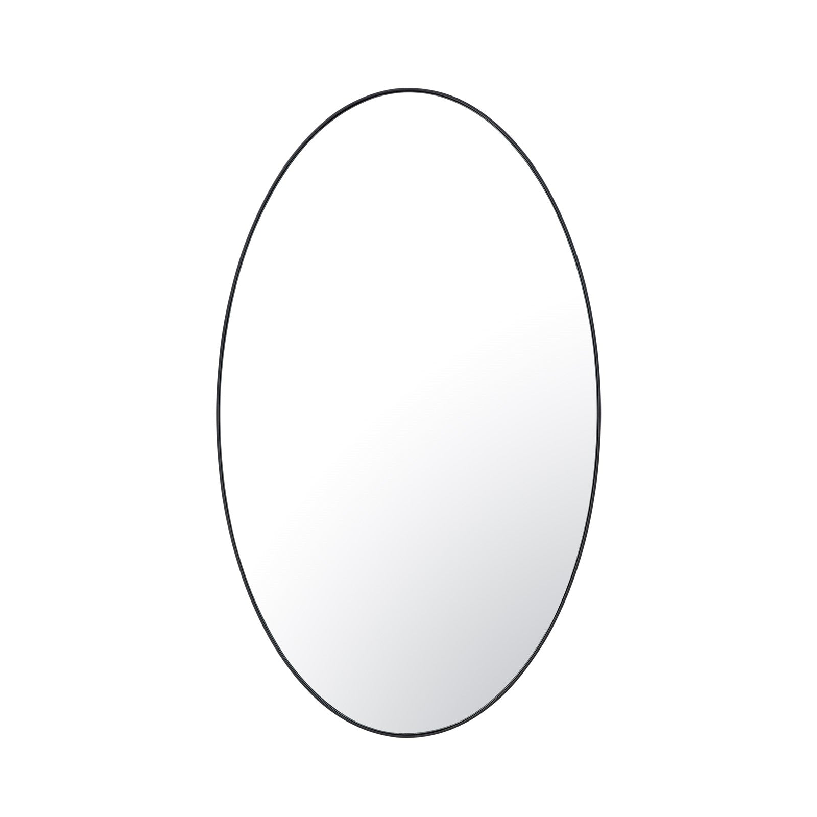 Varaluz Tablet Oval Wall Mirror, 24"W x 40"H, Black