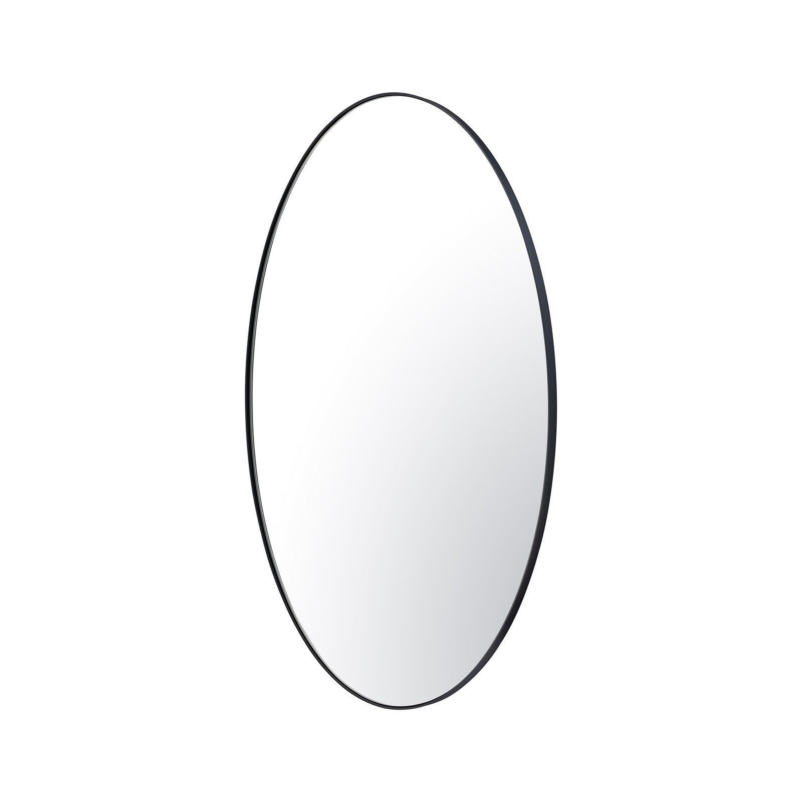 Varaluz Tablet Oval Wall Mirror, 24"W x 40"H, Black