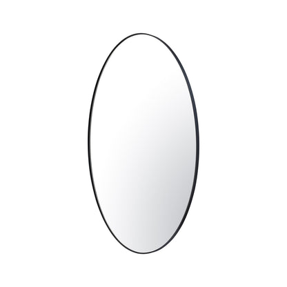 Varaluz Tablet Oval Wall Mirror, 24"W x 40"H, Black