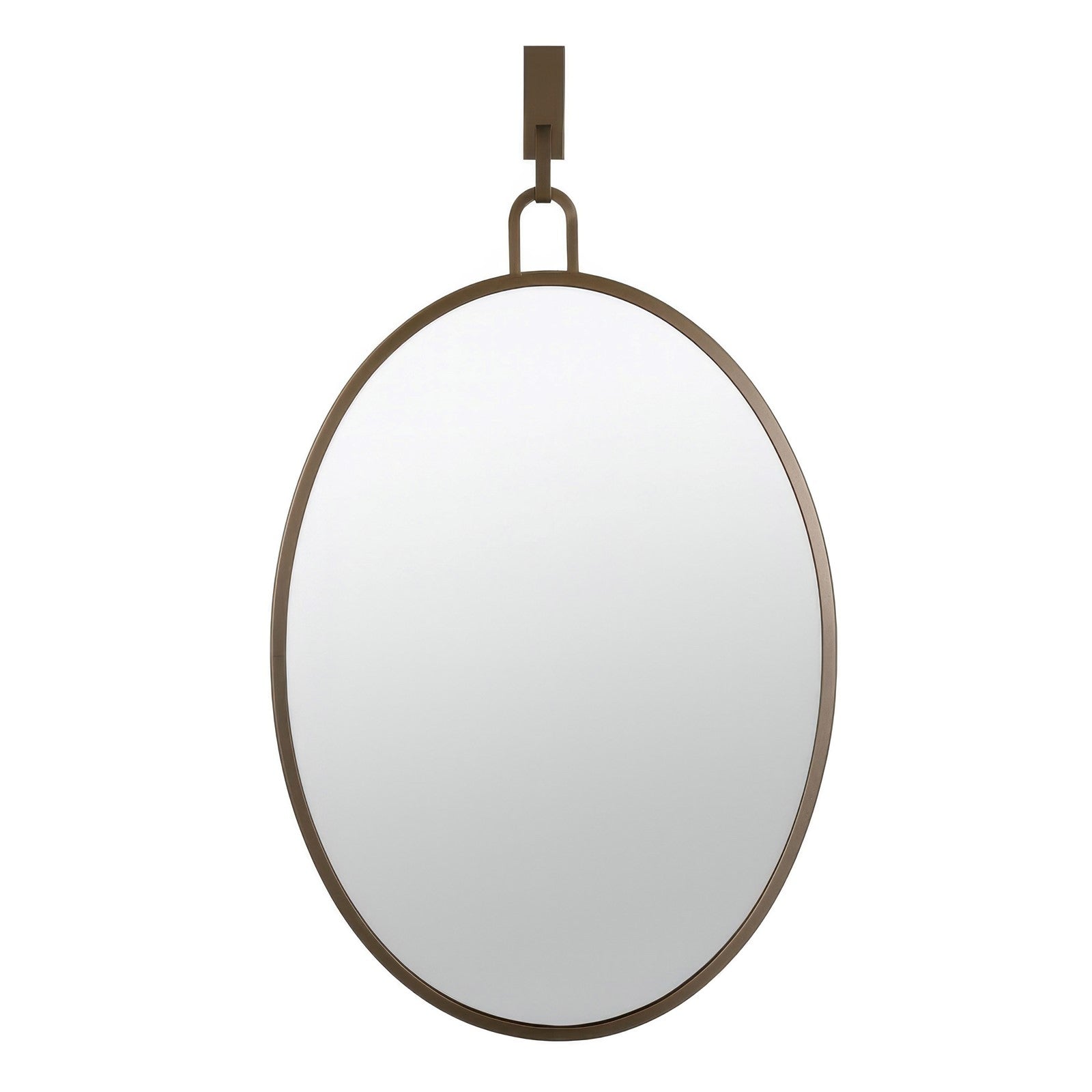 Varaluz Stopwatch Oval Powder Room Wall Mirror, Bronze