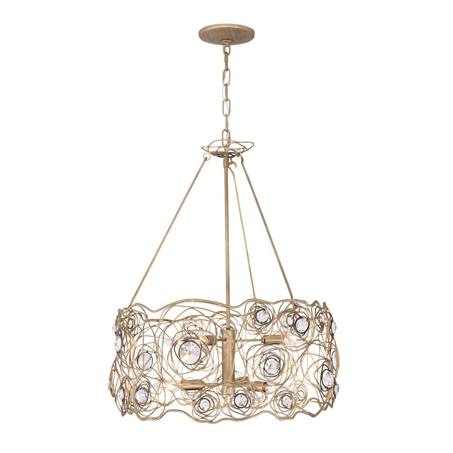 6 Light Chandelier, Havana Gold Ombre