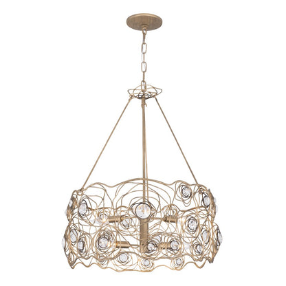 6 Light Chandelier, Havana Gold Ombre