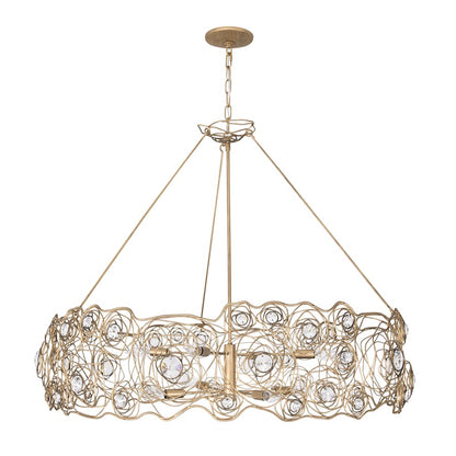 8 Light Chandelier, Havana Gold Ombre