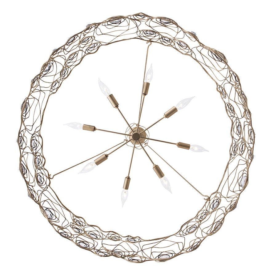 8 Light Chandelier, Havana Gold Ombre