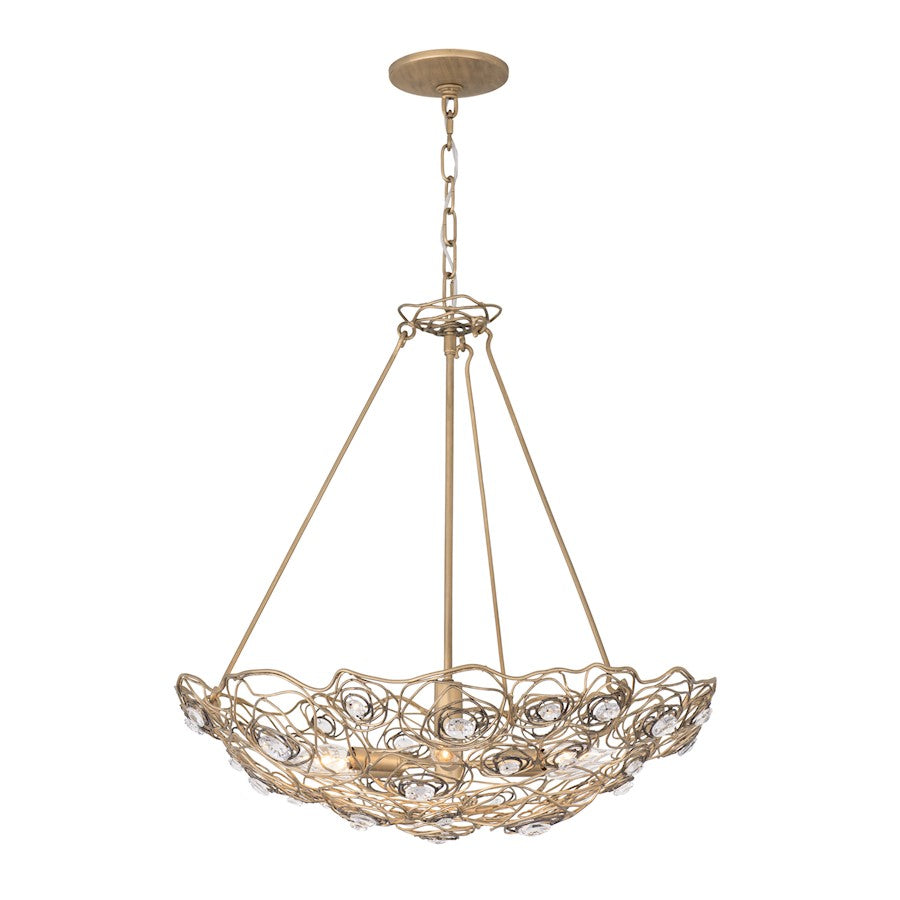 6 Light Inverted Pendant, Havana Gold Ombre