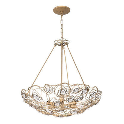 6 Light Inverted Pendant, Havana Gold Ombre