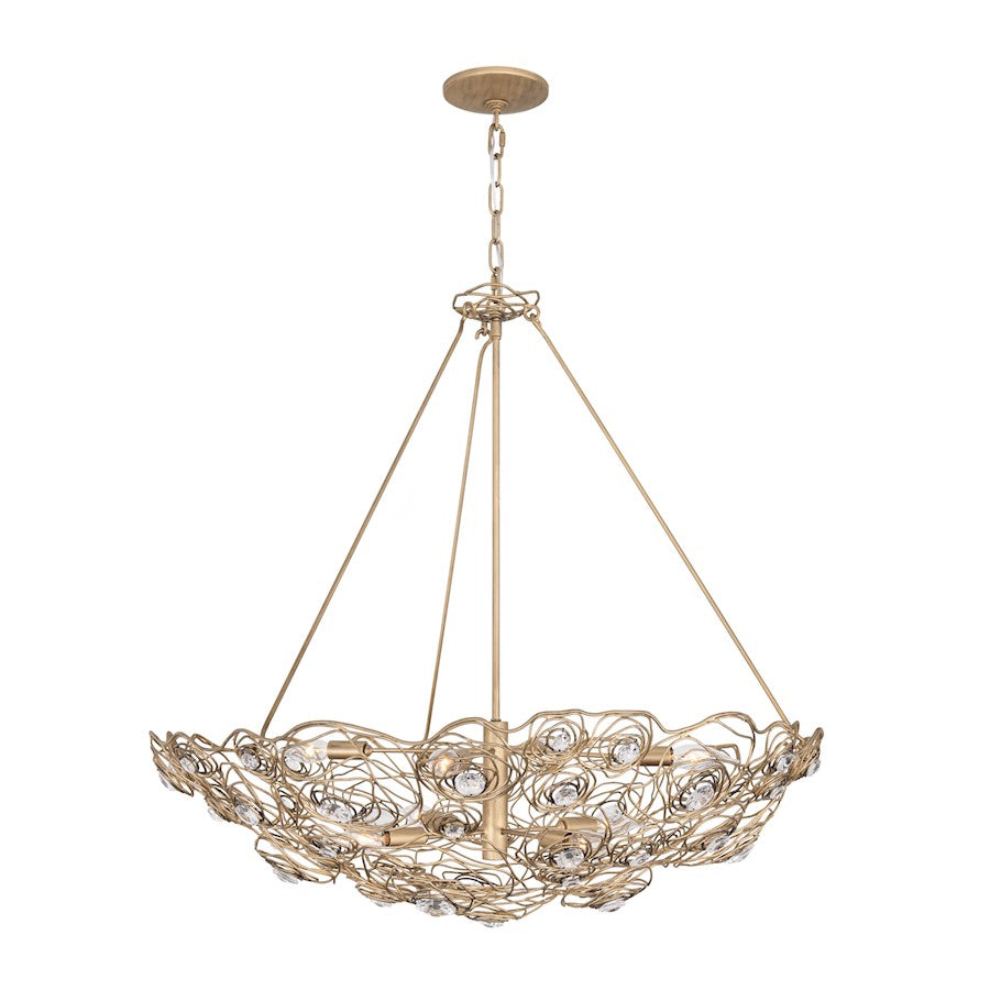 8 Light Inverted Pendant, Havana Gold Ombre