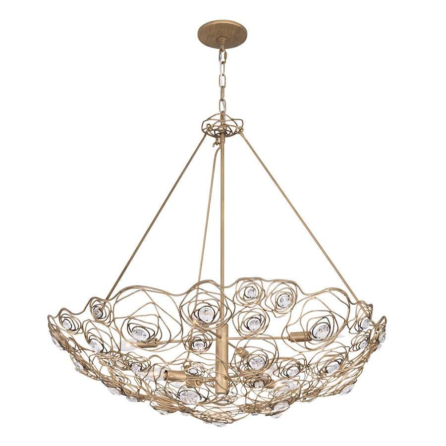 8 Light Inverted Pendant, Havana Gold Ombre