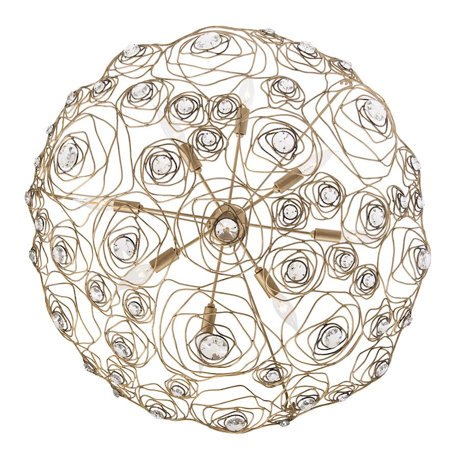 8 Light Inverted Pendant, Havana Gold Ombre