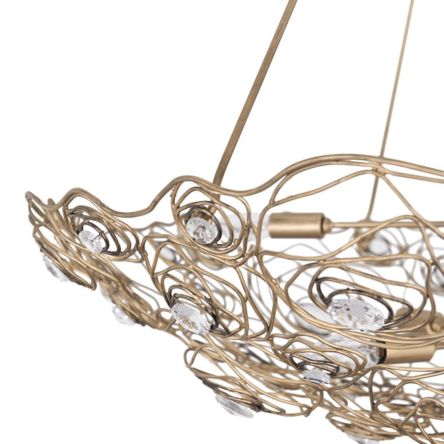 8 Light Inverted Pendant, Havana Gold Ombre