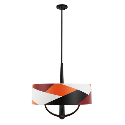 4 Light Pendant, Black