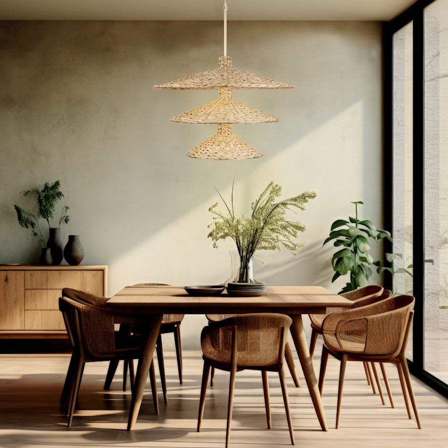15 Light 3-Tier Pendant, Gold