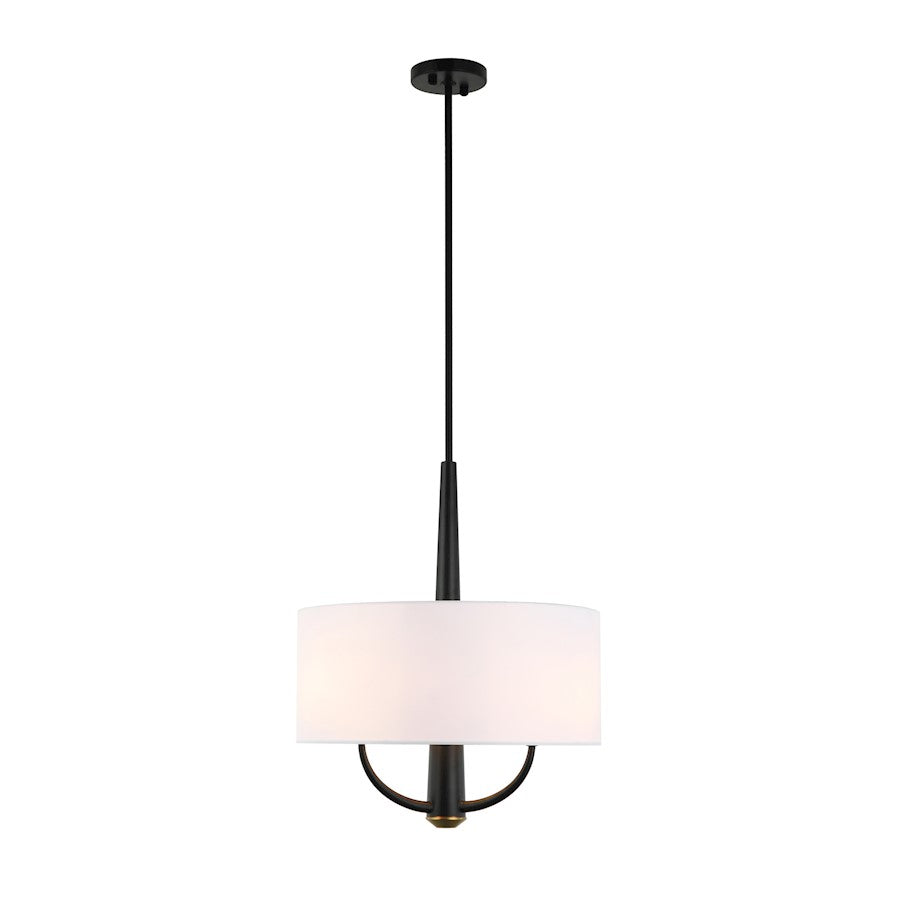 3 Light Pendant, Black