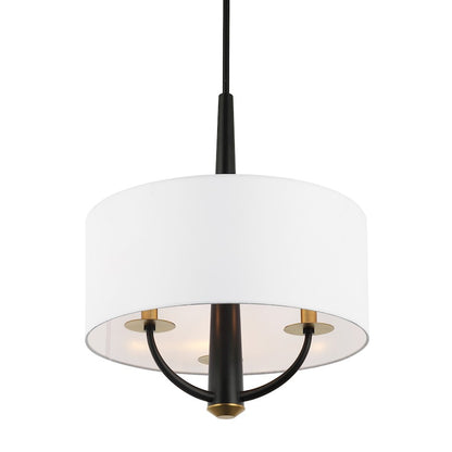 3 Light Pendant, Black