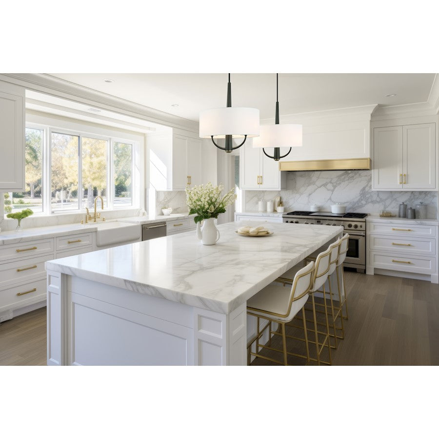 3 Light Pendant, Black