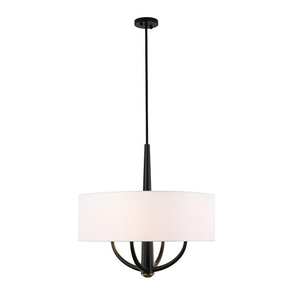 4 Light Pendant, Black