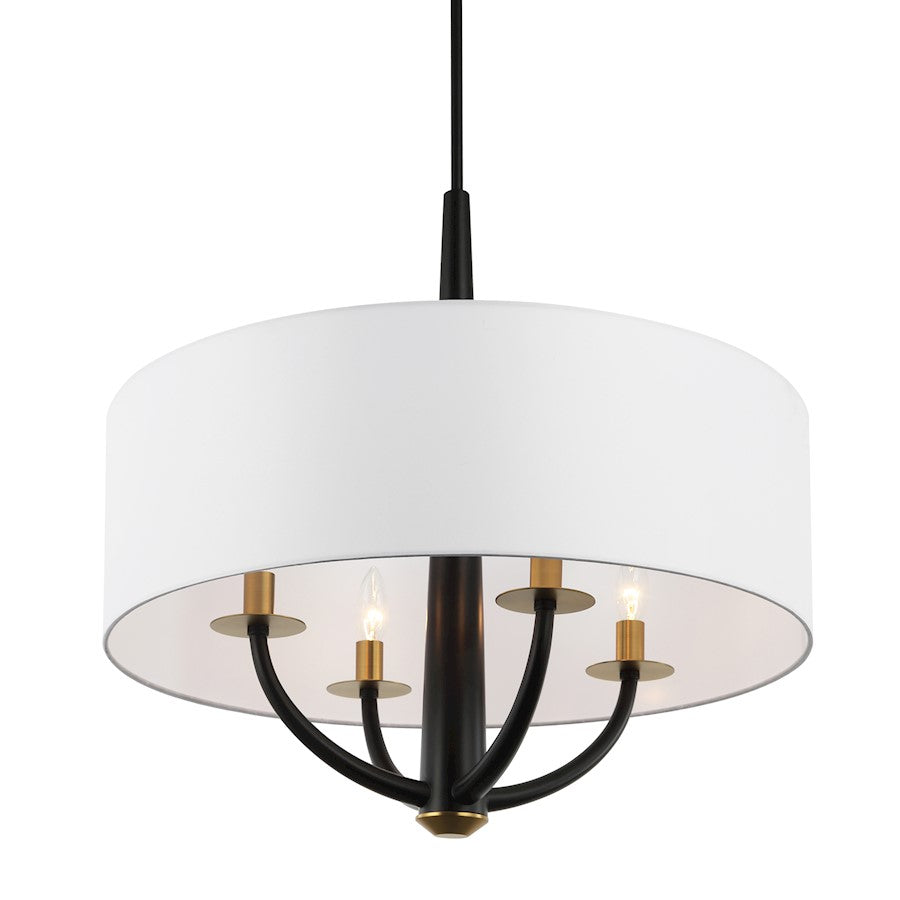 4 Light Pendant, Black
