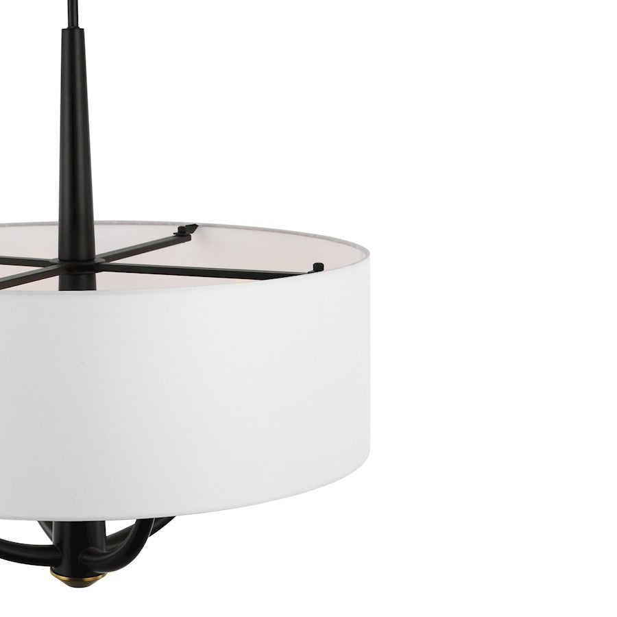 4 Light Pendant, Black