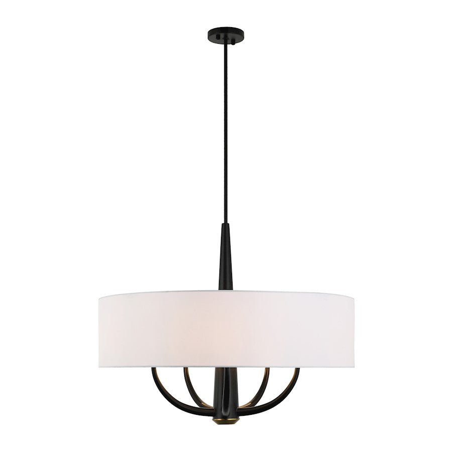5 Light Pendant, Black