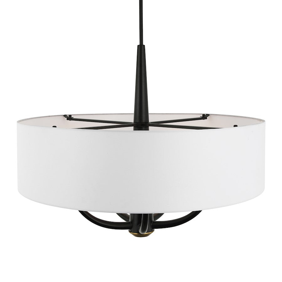 5 Light Pendant, Black