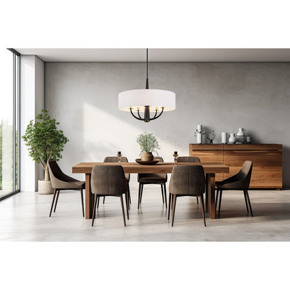 5 Light Pendant, Black