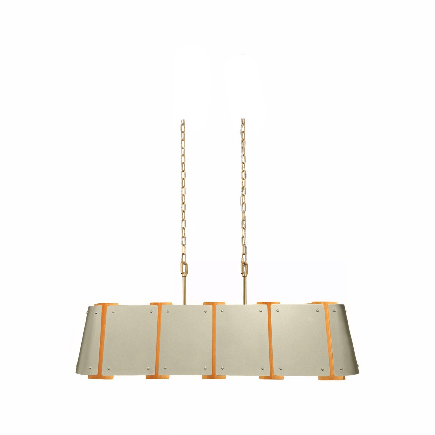 Varaluz Peep Show 6Lt Pendant, Sunwashed Silver/Brushed Sienna/Gold