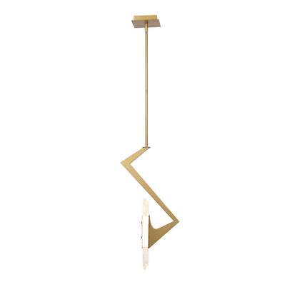 Varaluz Down the Wrong Path 1 Light Pendant, Brass Kisser/Seedy
