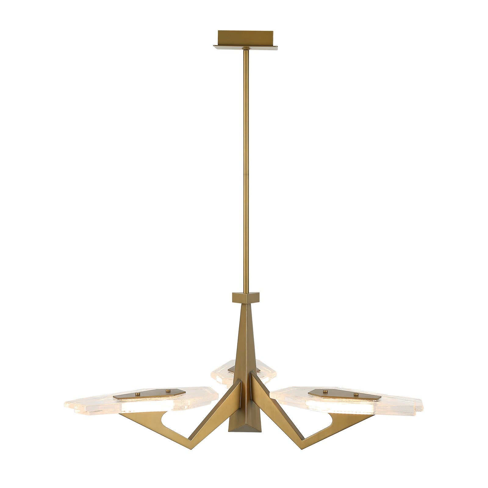 Varaluz Down the Wrong Path 3 Light Pendant, Brass Kisser/Seedy