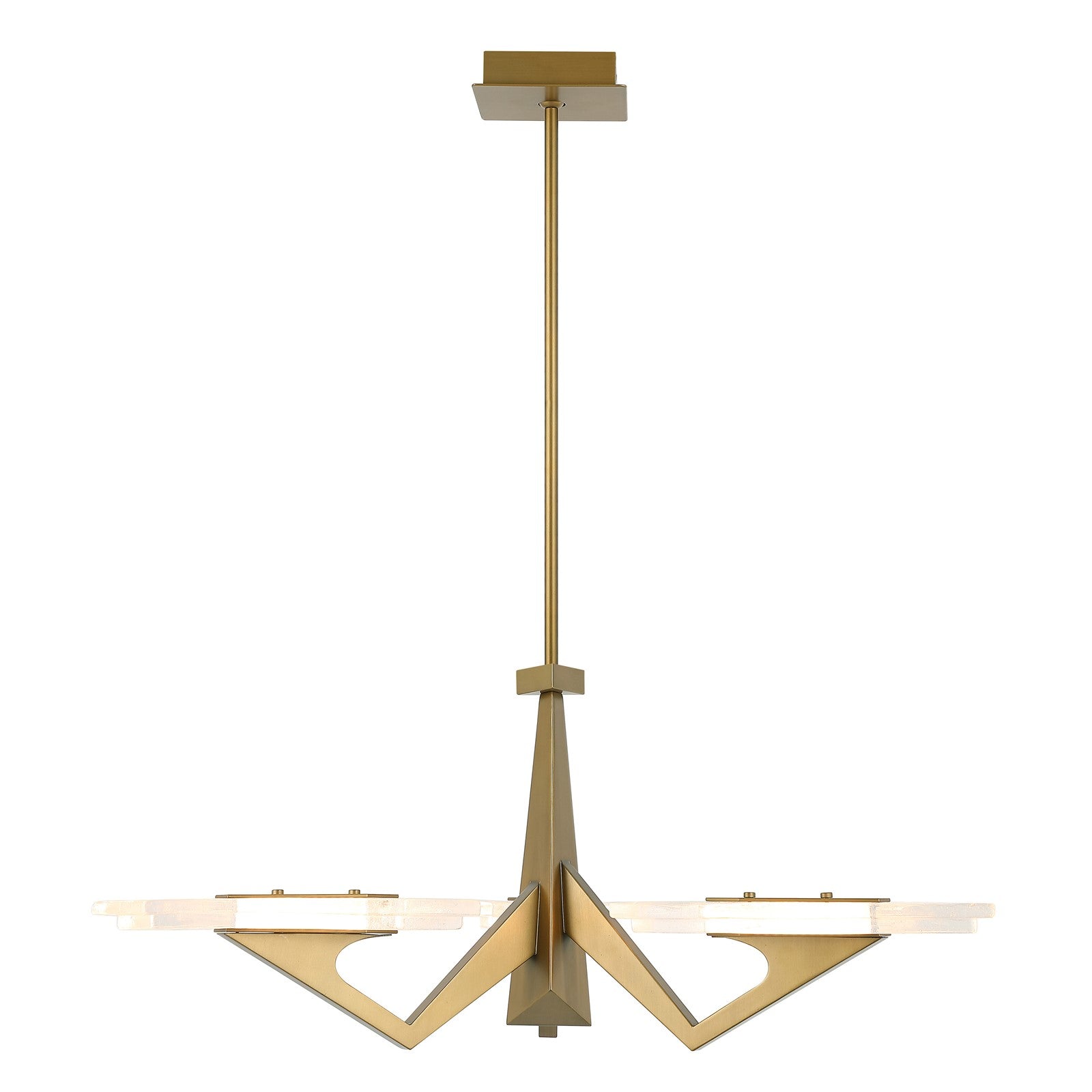 Varaluz Down the Wrong Path 3 Light Pendant, Brass Kisser/Seedy