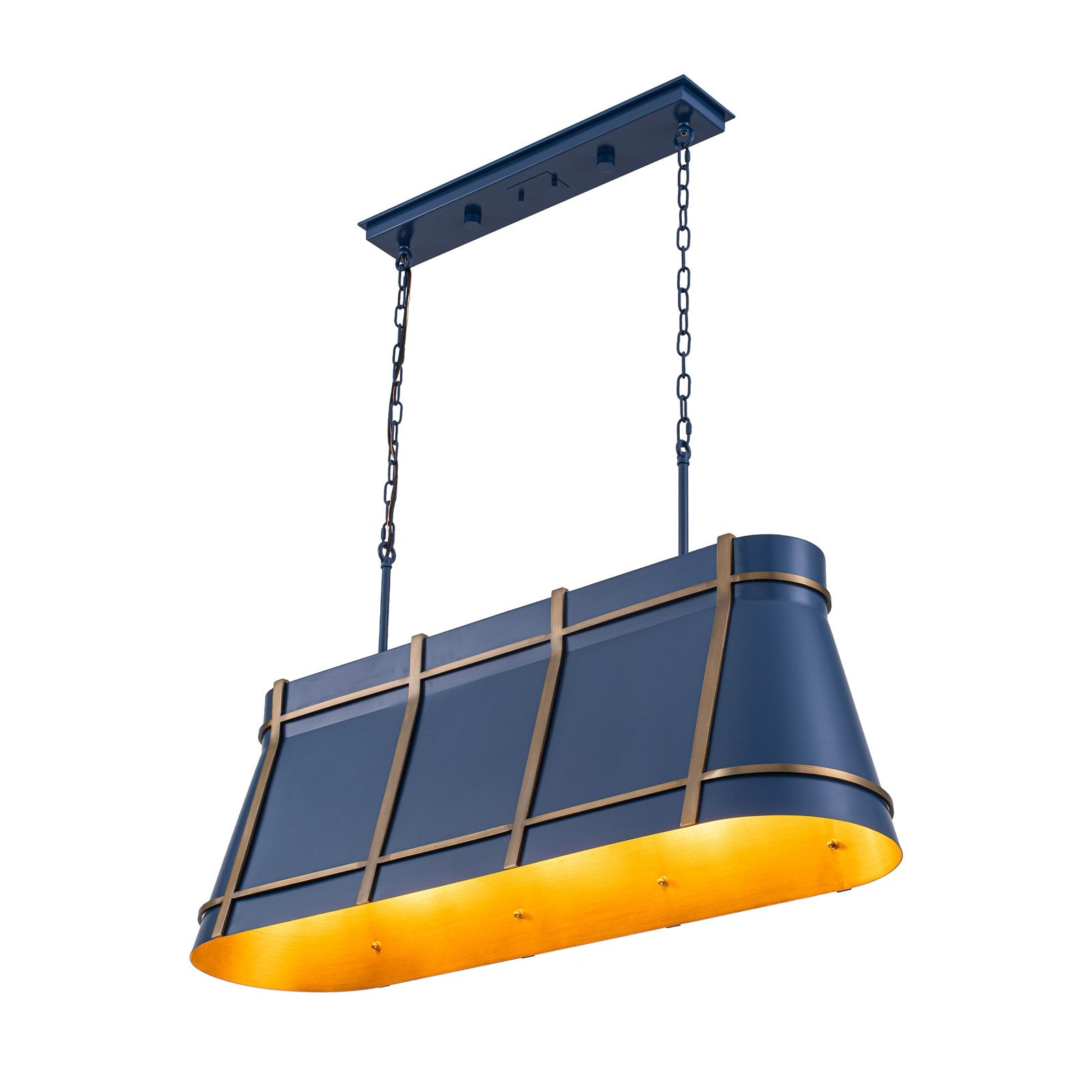 Varaluz Brasserie 4Lt Pendant, French Blue/Heritage Bronze