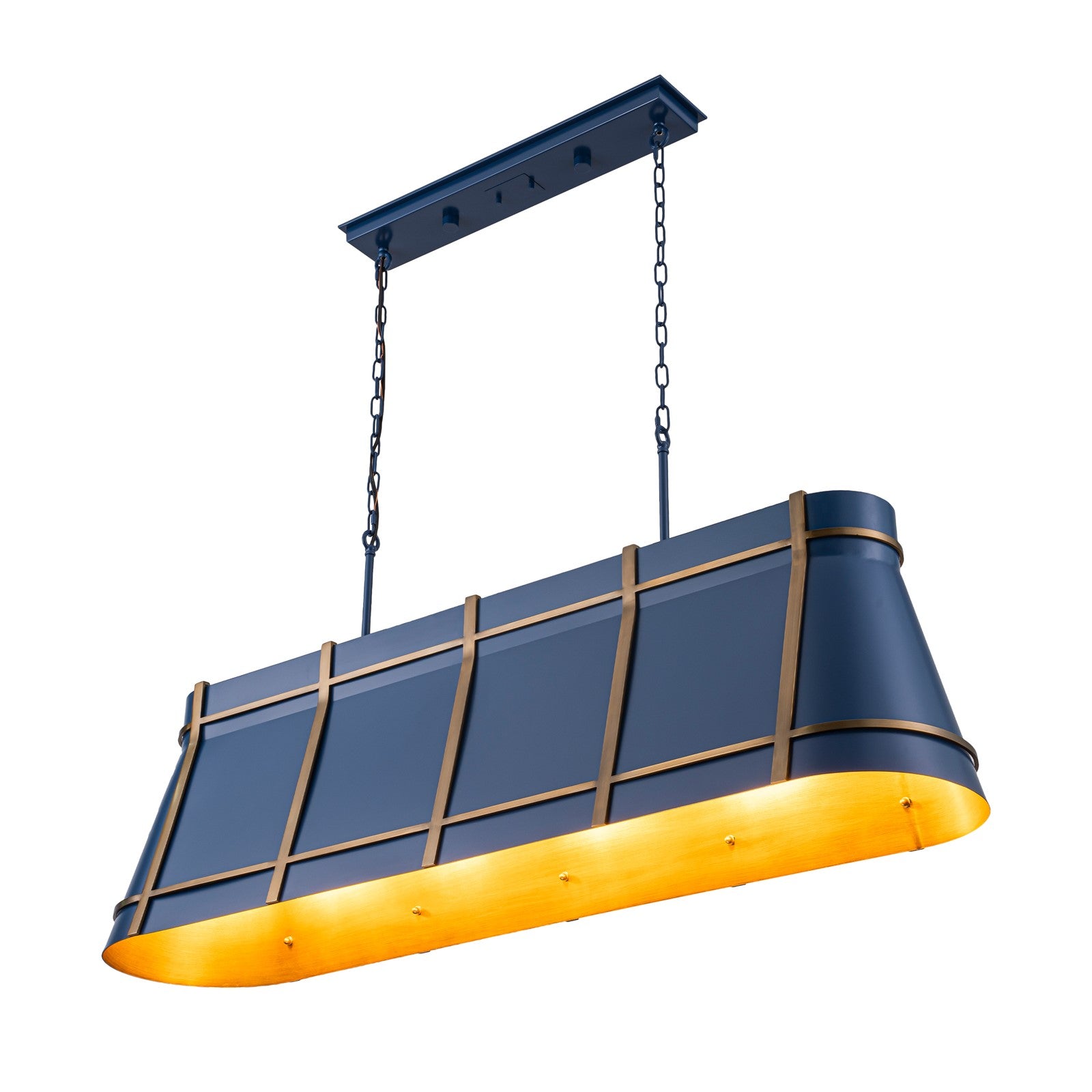 Varaluz Brasserie 5Lt Pendant, French Blue/Heritage Bronze