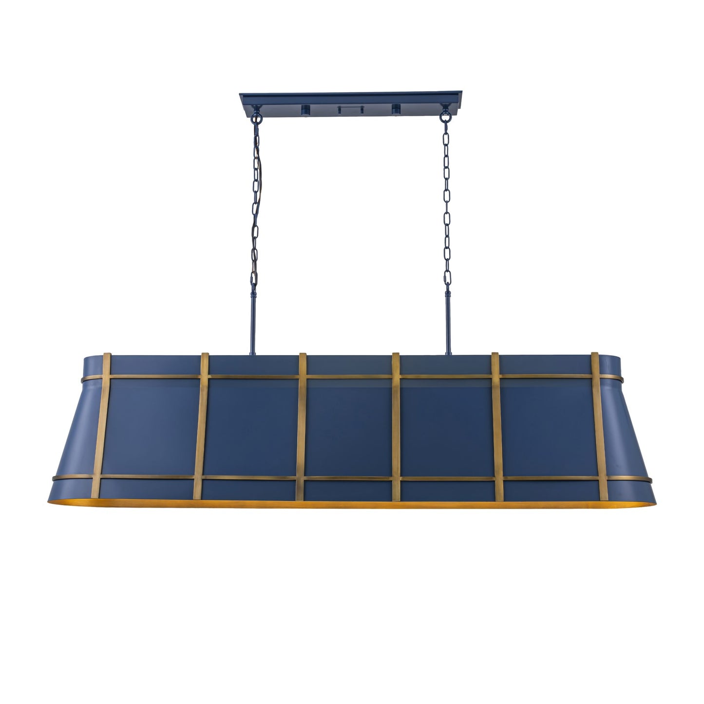 Varaluz Brasserie 6Lt Pendant, French Blue/Heritage Bronze