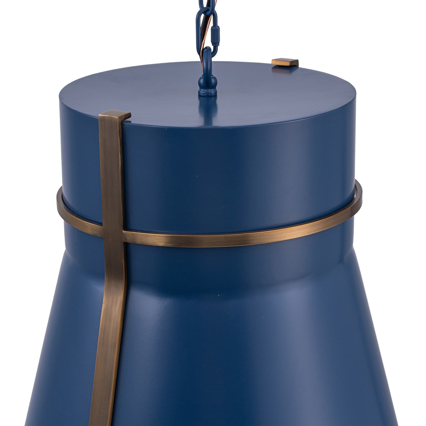 Varaluz Brasserie 1Lt Pendant, French Blue/Heritage Bronze