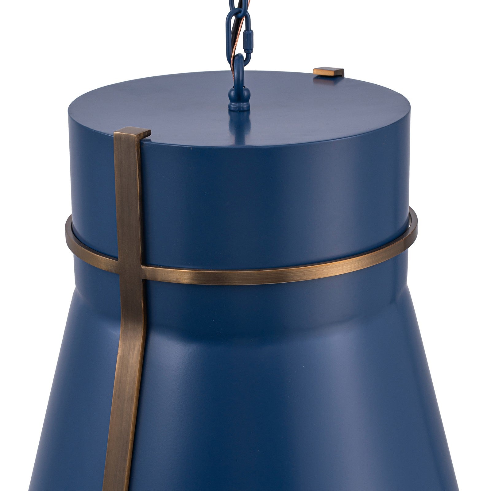 Varaluz Brasserie 1Lt Pendant, French Blue/Heritage Bronze