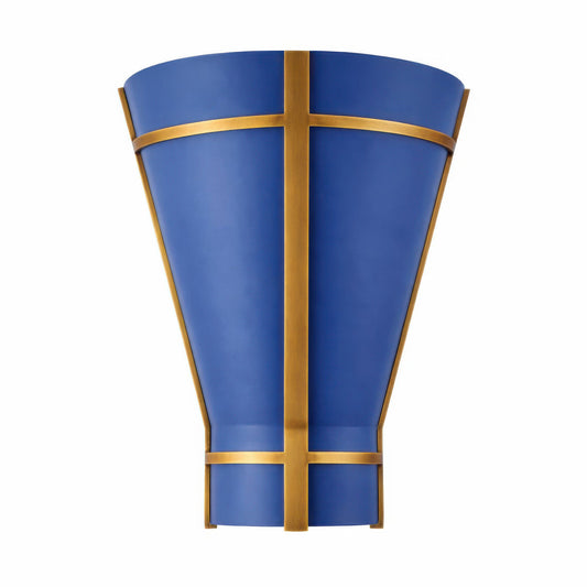 Varaluz Brasserie 1Lt Wall Sconce, French Blue/Heritage Bronze