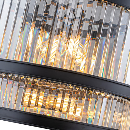 Varaluz Double Take 14 Light Pendant, Heritage Black/Clear