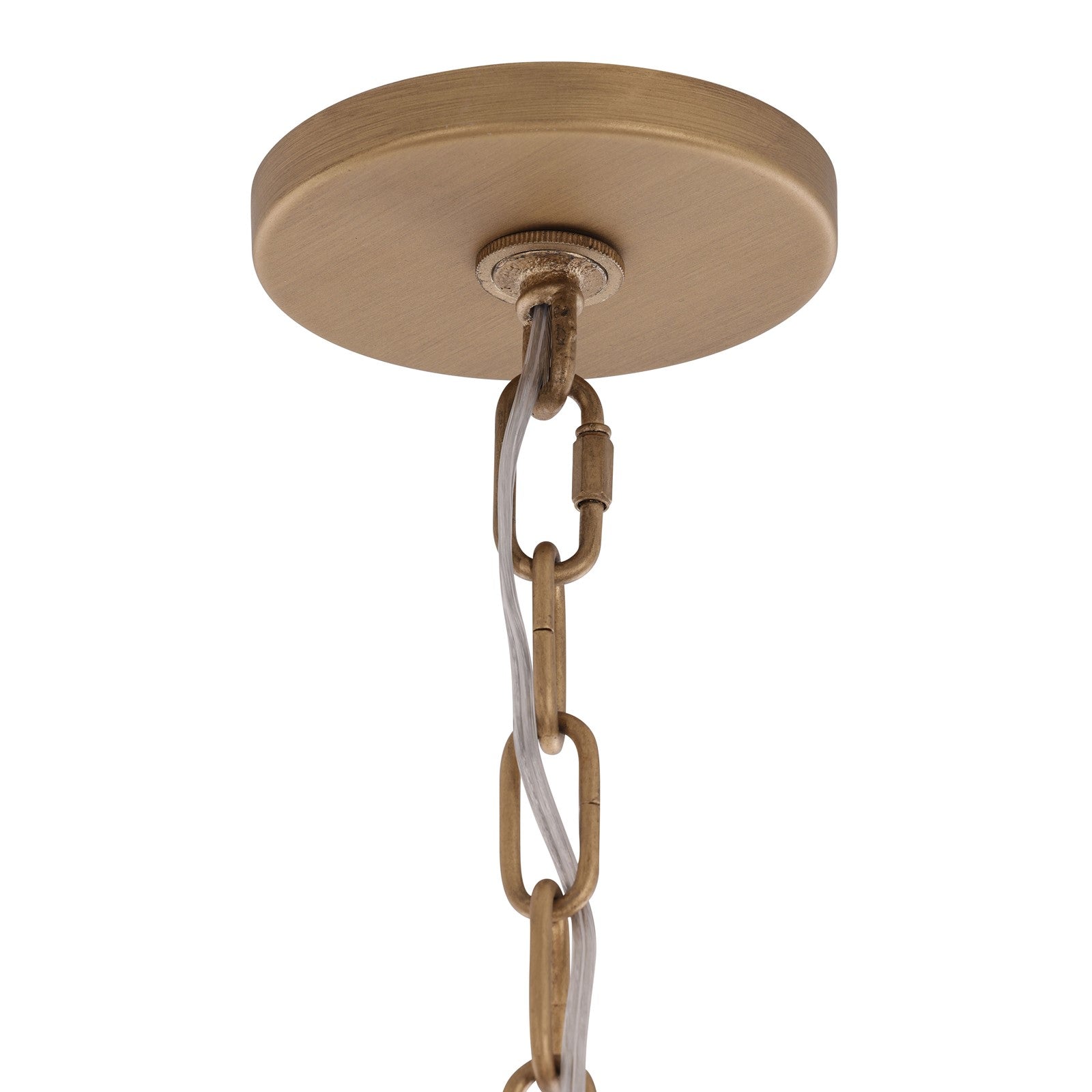 Varaluz Panelist 5 Light Pendant, Brass Kisser/White