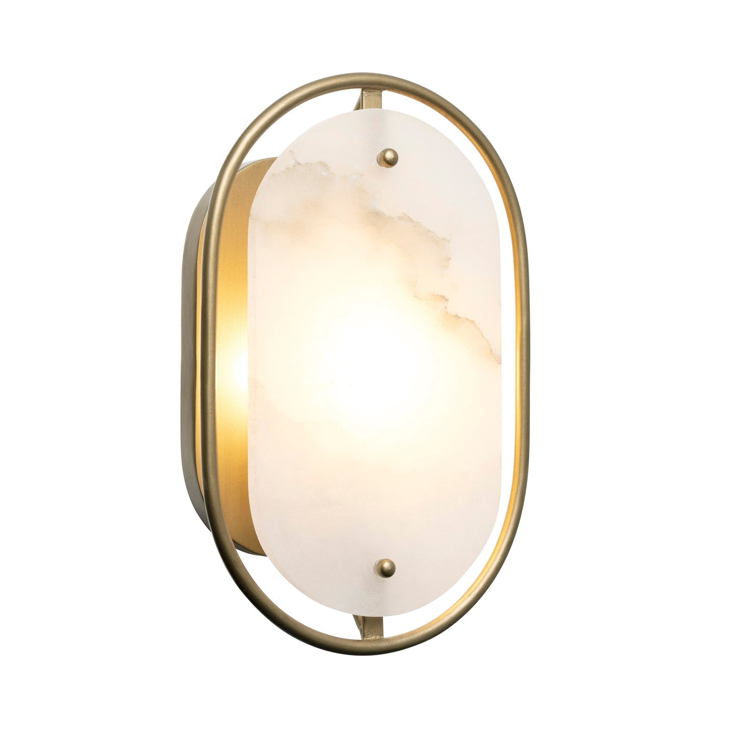 Varaluz Panelist 1 Light Wall Sconce, Brass Kisser/White